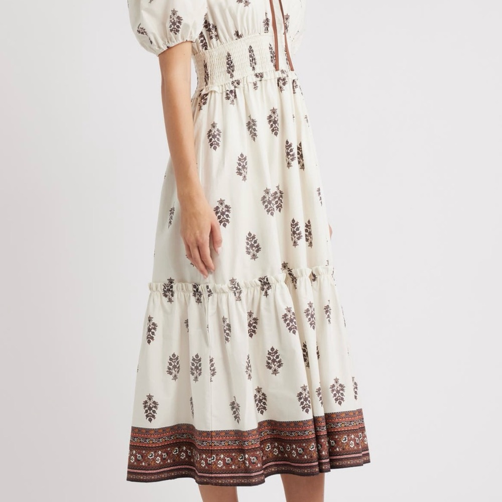 Smocked Puff Sleeve Maxi Dress - Picture 5 of 7